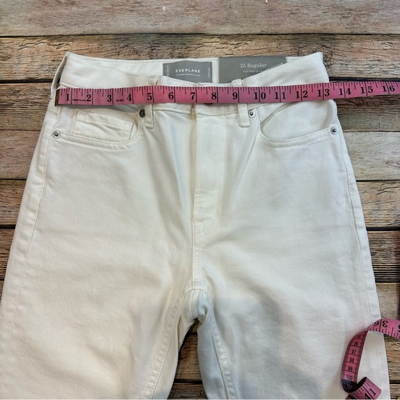 NEW Everlane High-Rise Skinny White Jeans - Size 25 - - Picture 8 of 8
